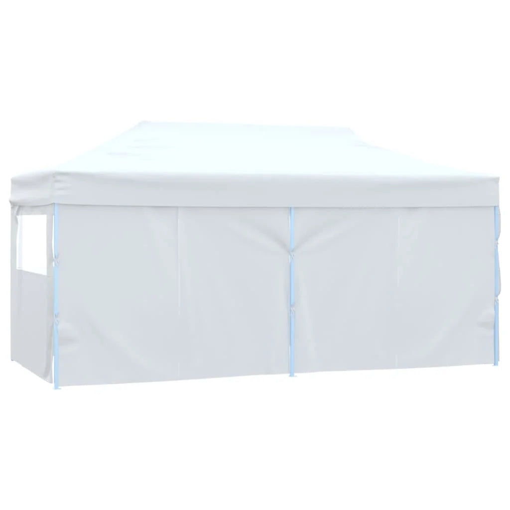 Opvouwbare Tent – Tuinpaviljoen – Partytent – Ontvangsttent – Markttent – Campingtent – 3x6 Meter – Waterafstotend 600D Oxford – Gepoedercoat Stalen Frame - Wit