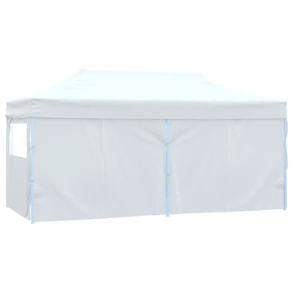 Opvouwbare Tent – Tuinpaviljoen – Partytent – Ontvangsttent – Markttent – Campingtent – 3x6 Meter – Waterafstotend 600D Oxford – Gepoedercoat Stalen Frame - Wit