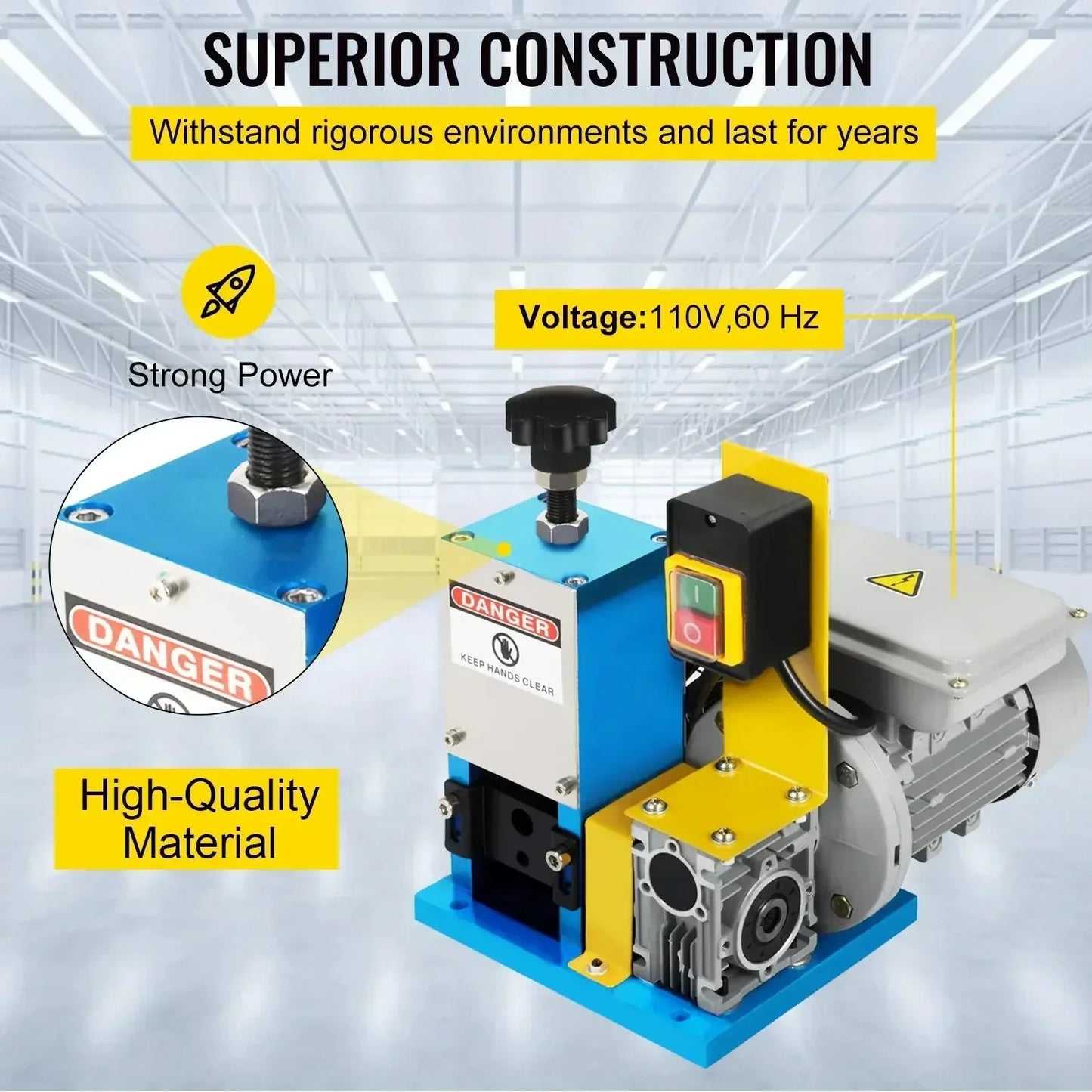 Elektrisch Kabelstripper – Kabelstripmachine – Draadstripapparaat – Draadstripper – 180W Motor – Verstelbare Snijhoogte