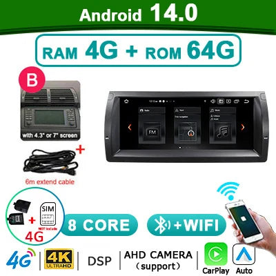 10,25" Autoradio – Multimedia Stereo – CarPlay Speler – Android Auto Headunit – Auto GPS Navigatie – Android 14 – Plug & Play Installatie