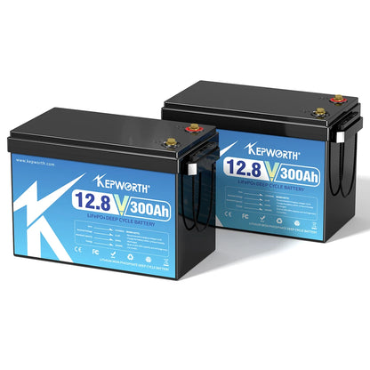 12V 300Ah LiFePO4 Accu – Deep Cycle Accu – Lithium Batterij – Energieopslag Accu – Zonne-energie Accu – Geïntegreerd BMS – Lange Levensduur - QUORE