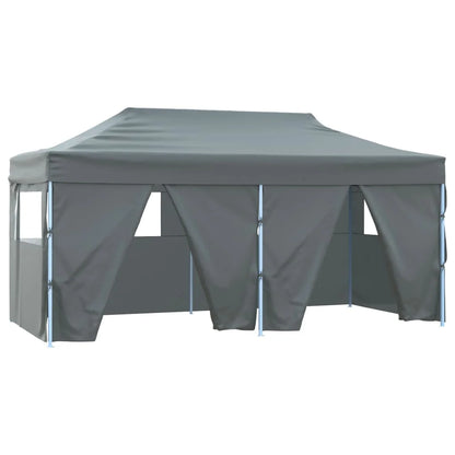 Opvouwbare Tent – Tuinpaviljoen – Partytent – Ontvangsttent – Markttent – Campingtent – 3x6 Meter – Waterafstotend 600D Oxford – Gepoedercoat Stalen Frame - Grijs
