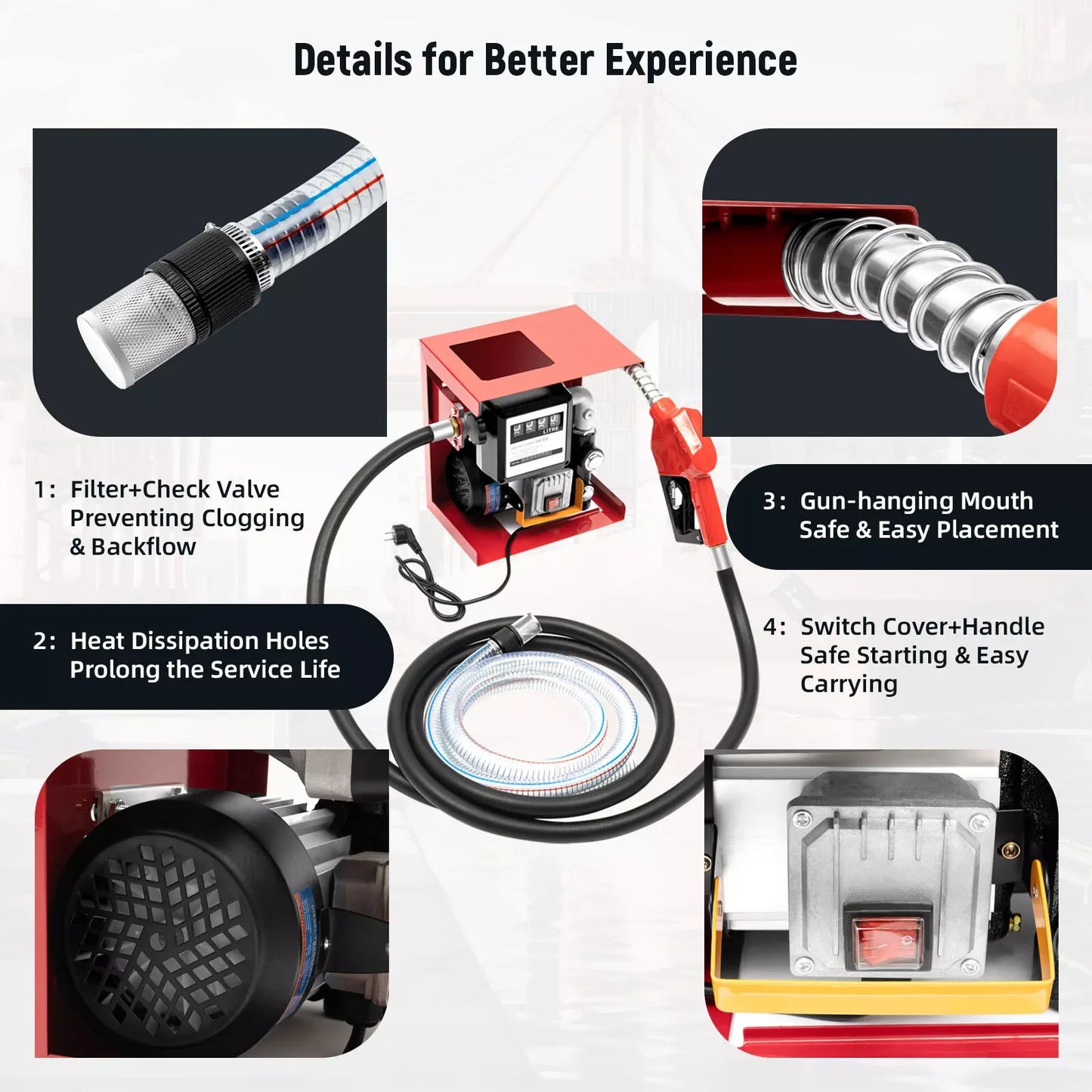 Diesel Overbrengingspomp – Dieselpomp – Brandstofpomp – Overpomp – Tankpomp – 60 Liter Per Minuut – 550W Motor