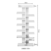 Shoe rack - Wooden shoe rack - Shoe cabinet - 12-tier shoe rack - Stackable shoe rack - 46kg - White