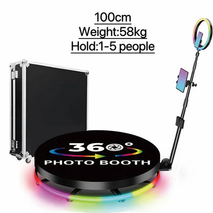 360° Fotobooth – 360 Graden Fotostatief – Draaiende Fotocabine – Slow Motion Booth – Fotokiosk – Massief Metaal – Tot 7 Personen
