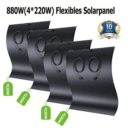 Flexibel Zonnepaneel Kit – Lichtgewicht Zonnepaneel – Monokristallijn Zonnepaneel – Waterdicht Zonnepaneel – Off-Grid Zonnepaneel – 480W Vermogen – IP67 Behuizing