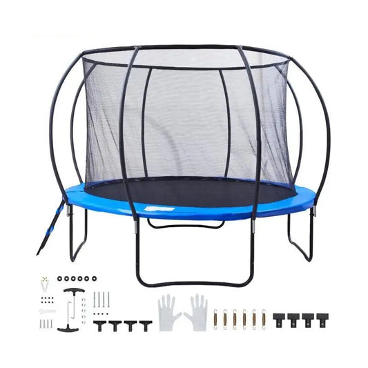 Trampoline - Rebounder - Trampoline met Veiligheidsnet - Tuintrampoline - 12ft - Stevige – Inclusief Springmat en Randbescherming – Geschikt voor Kinderen en Volwassenen – Outdoor Recreatief Gebruik