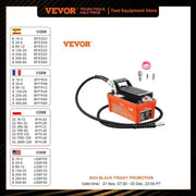 VEVOR Air Hydraulic Pump 10,000 PSI 1/2 Gal Reservoir Foot Actuated Air Treadle for Auto Body Frame Machines and Pulling Post