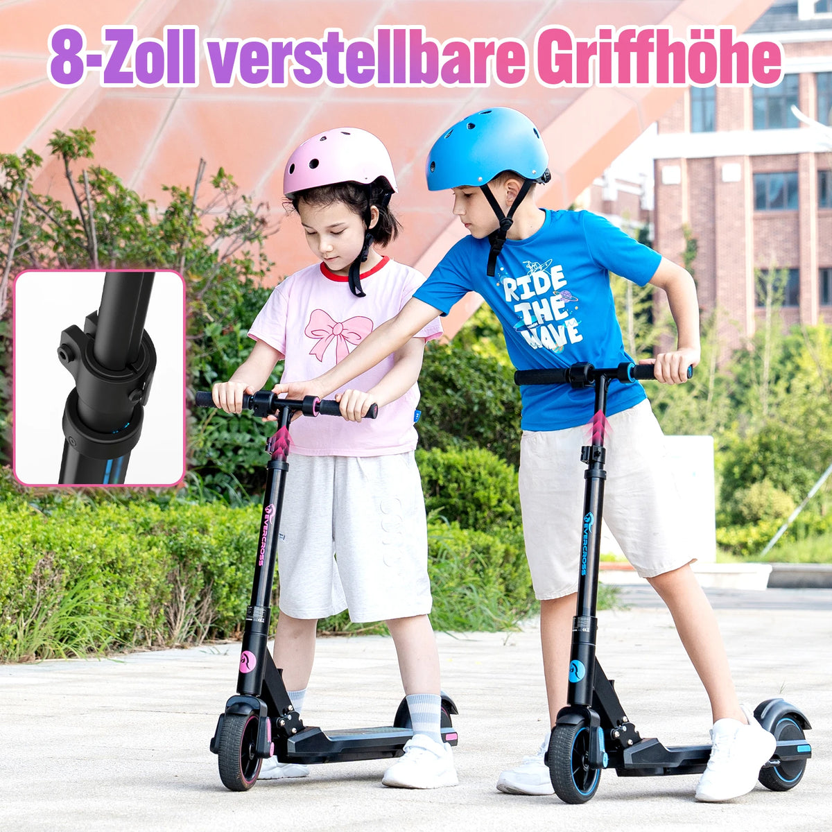 Evercross Tech - EV06C - Electric Scooters - Electric Bike - Electric Scooter for Adults - 24V - 200W - Foldable - Blue