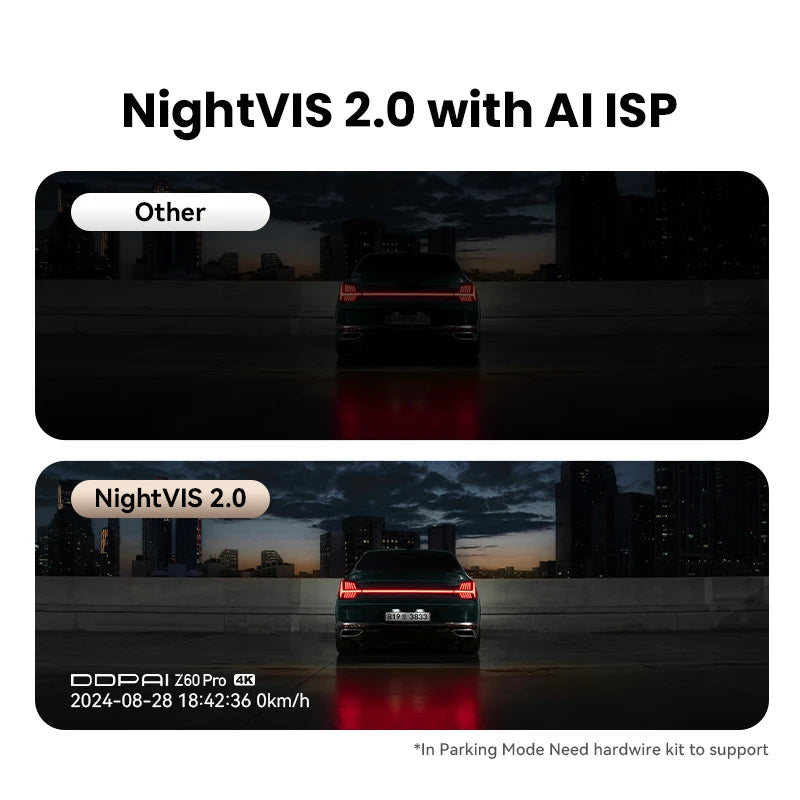 Dashcam Auto – Videorecorder – Rijcamera – Auto Camera – Dual Lens – 4K Front + Full HD Achter – Sony STARVIS Sensor – 5GHz Wi-Fi & ADAS Veiligheidsfunctie - QUORE