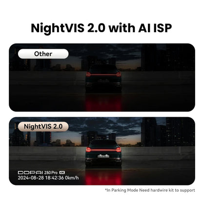 3-kanaals Dashcam – Auto Camera – Videorecorder – Beeldrecorder – 4K Recorder – Sony STARVIS Sensor – 5GHz WiFi & ADAS Veiligheidswaarschuwingen - QUORE