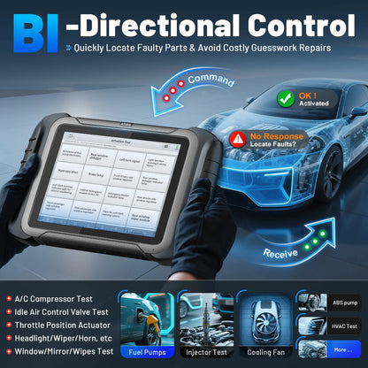 Auto Diagnose Scanner – OBD2 Scanner – Auto Diagnose Tool – Foutcode Lezer – ECU Programmer – 8 Inch Touchscreen – Bi-directionele Besturing – CAN FD & DOIP Ondersteuning - QUORE