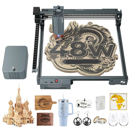 Laser Graveermachine – Laser Cutter – Graveerprinter – Snijmachine – CNC Laser – 24-48W Vermogen – 0,01 Mm Precisie