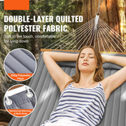 Hangmat - Hangmat voor Twee Personen - Campingaccessoires - Hangmat 2 Persoons - Hanging Chair - Hamac - Hammock Chair -  12 FT - Maximale Laadcapaciteit 480 lbs - Grijs