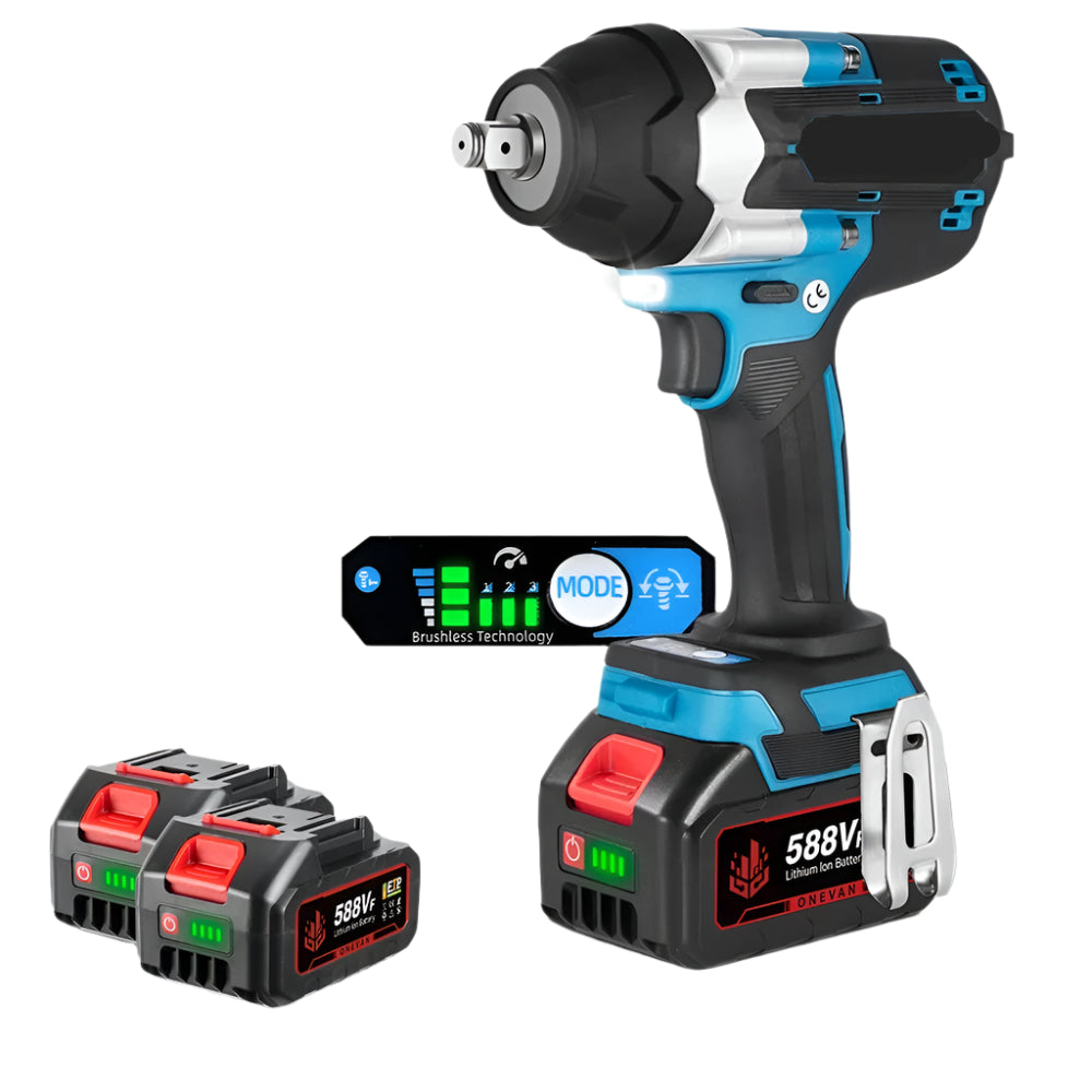 Slagmoersleutel - Slagmoermachine - Slagschroevendraaier - 1800Nm - 1/2 Inch - Krachtige - Brushless - met 2 Accu’s en EU Stekker B – Voor 21V/18V Batterij