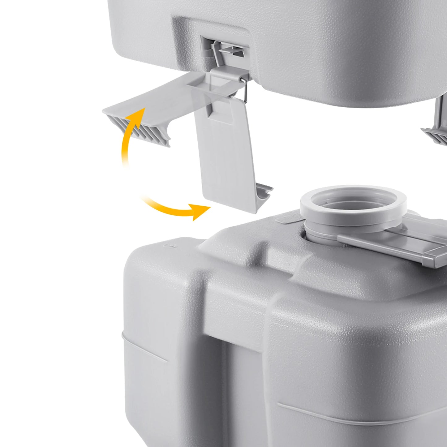 Draagbaar Campingtoilet – Chemisch Toilet 20L – Met Dubbel Spoelsysteem – Voor Caravan, Camper of Tent – Tot 130 kg Draagvermogen – Te Gebruiken met of zonder Chemicaliën