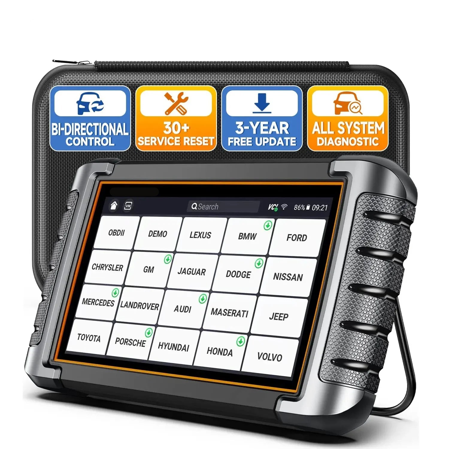 Autodiagnosetool – Foutcode Lezer – Diagnosescanner – Auto Scanner – Voertuigsensor Analyse – 7 Inch Kleurenscherm – Live Data Inzicht - QUORE