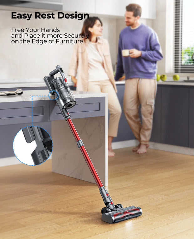 Cordless Stick Vacuum Cleaner - Stick Vacuum Cleaner - Vacuum Cleaner - Cordless Stick Vacuum Cleaner - Powerful Suction - 55 min. Running Time - 38000PA - 500W - Red