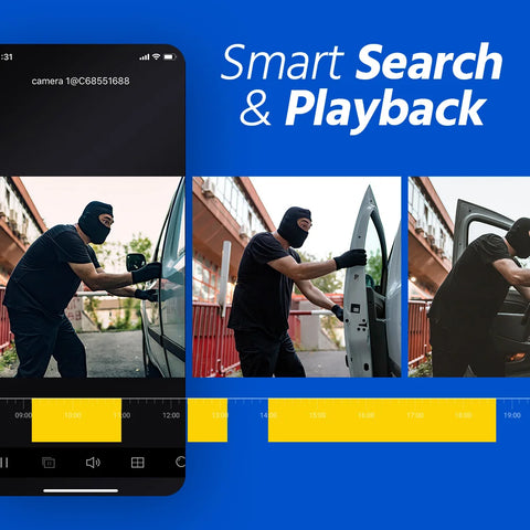 Draadloze Beveiligingscamera - Buiten Camera met Nachtzicht - Camerabewaking - H.265+ 6MP NVR - IP Camera - Audio - IP67 Weerbestendig - Ingebouwde Microfoon