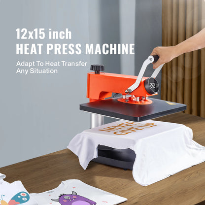 6-in-1 Sublimatie Hittepers – Hittepers Machine – Transferpers – Textielpers – Mokkenpers – 38x30 cm Verwarmingsoppervlak – 360° Draaibare Arm