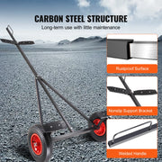Vevor - Hand Trailer Boat - Boat Trailer Dolly - Dolly - Carbon Steel - with 96''-116'' Adjustable Length - 16'' Pneumatic Tires &amp; Anti-Slip Support Bracket