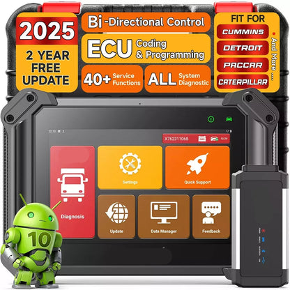 Diagnose Tool Zware Dieselvoertuigen – Truck Scanner – OBD Scanner – Diagnoseapparaat – Onderhoudsreset – 8-Inch Touchscreen – Bluetooth Connectivity