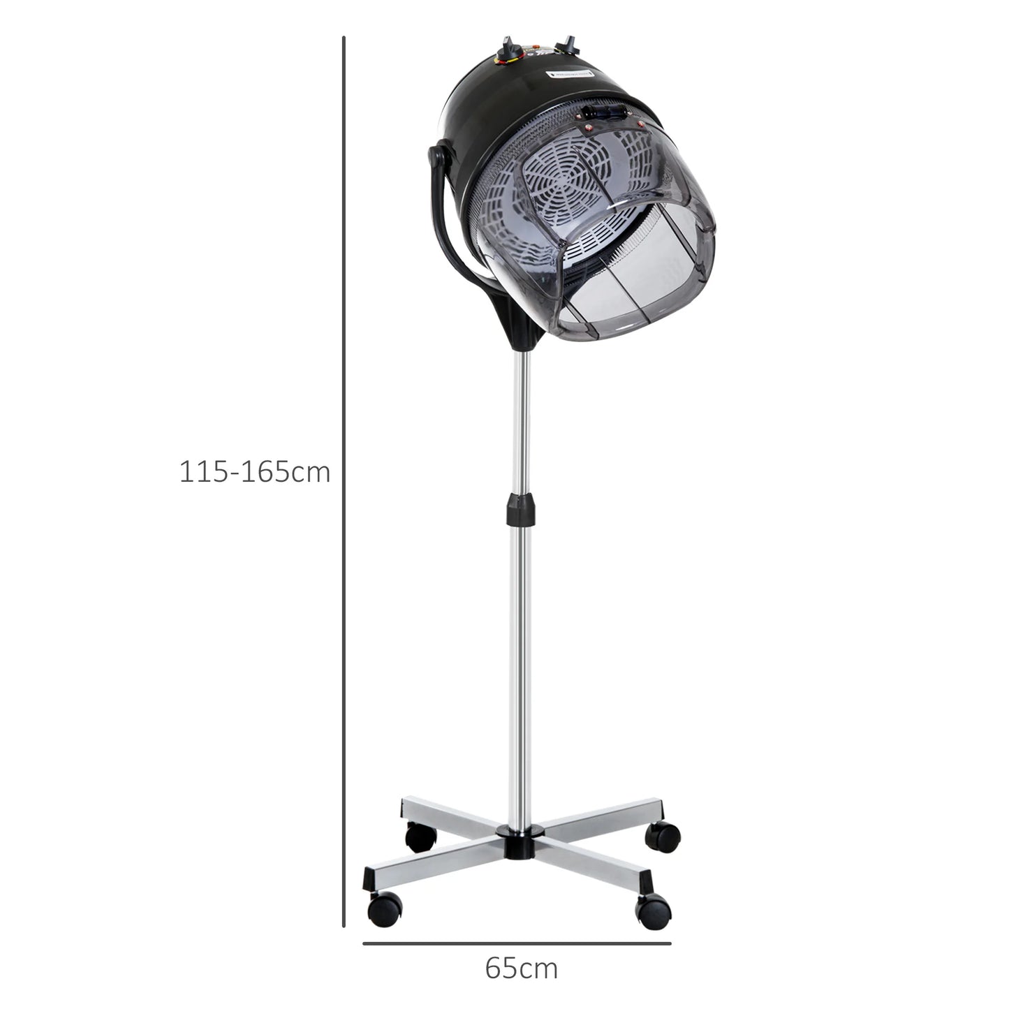 Kappersdroger – Haarverwarmer – Haardroger – Kappersapparaat – Verstelbare Hoogte – Timer Tot 60 Minuten – 1180 Watt Motor - QUORE