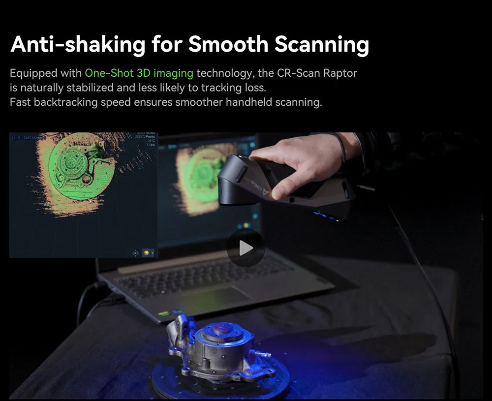 3D-Scanner – 3D-Scanapparaat – 3D-Scansysteem – Digitale Scanner – Scankop – Nauwkeurigheid 0,02 Mm – 60 Fps Snelheid