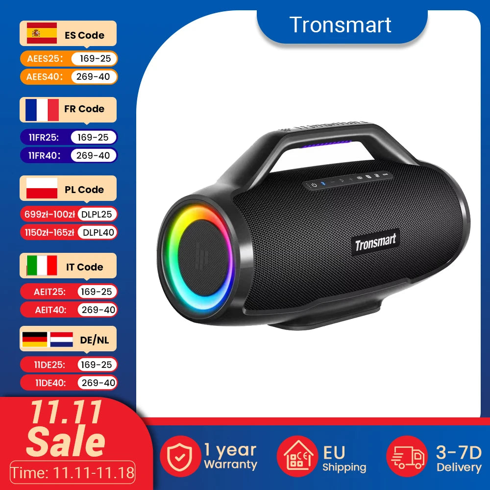 Draagbare Party Speaker – Bluetooth Speaker – Feest Speaker – Outdoor Speaker – Karaoke Speaker – 130W Vermogen – Spatwaterdicht Ontwerp