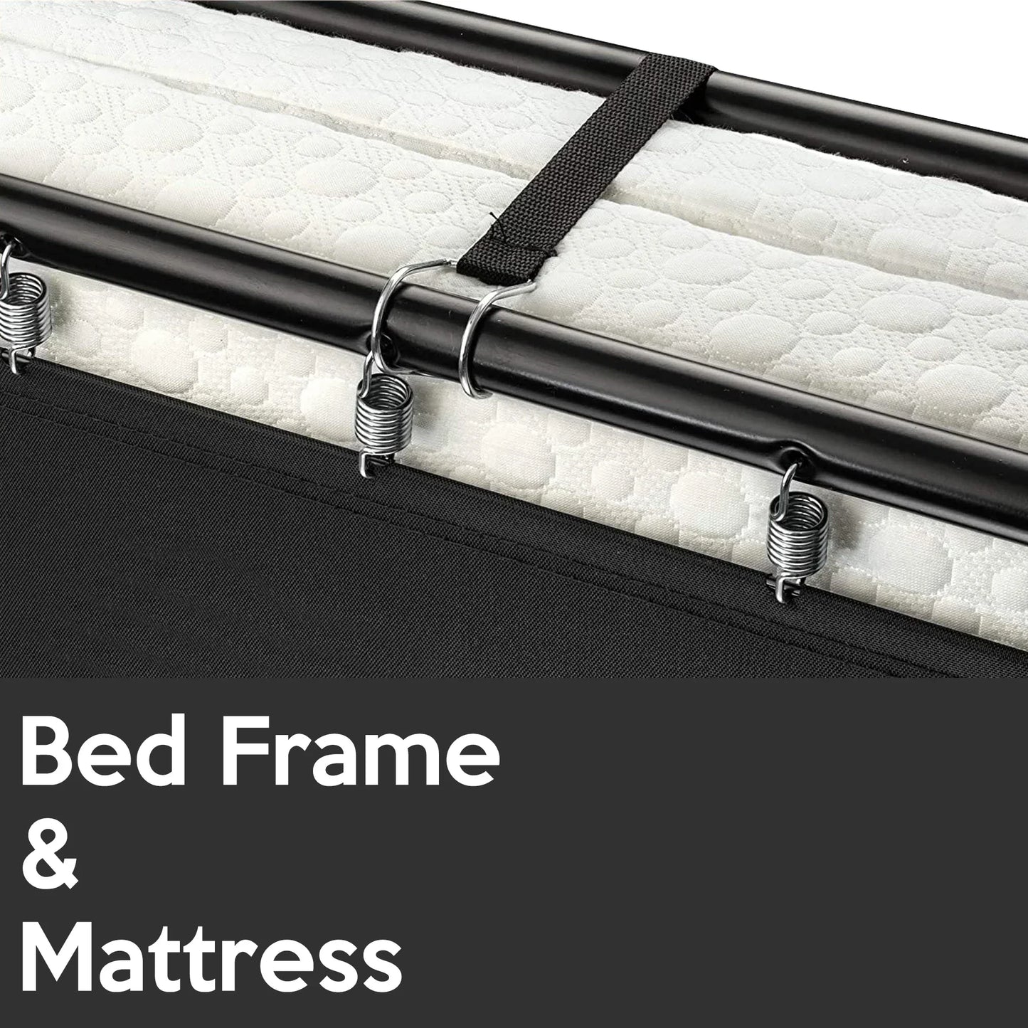 Logeerbed - Bed - Eenpersoonsbed - Opvouwbaar - 190x80cm - met 7cm Traagschuim Matras, Inklapbaar Gastbed met 2 Wielen - Bedden - Bankstel