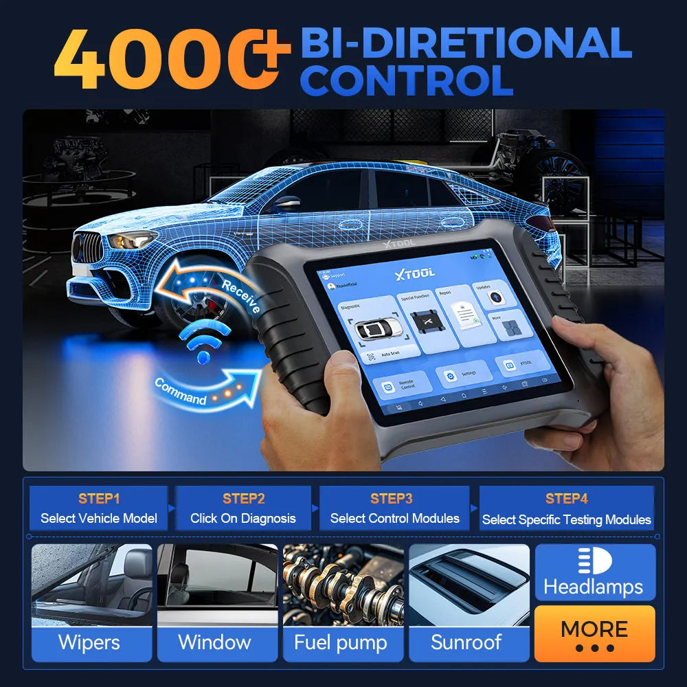 diagnoseapparaat auto – autoscanner – obd2 scanner – foutcodelezer – voertuigdiagnose – Bluetooth & WiFi – bi-directionele ECU-codering met 41+ resetfuncties - QUORE