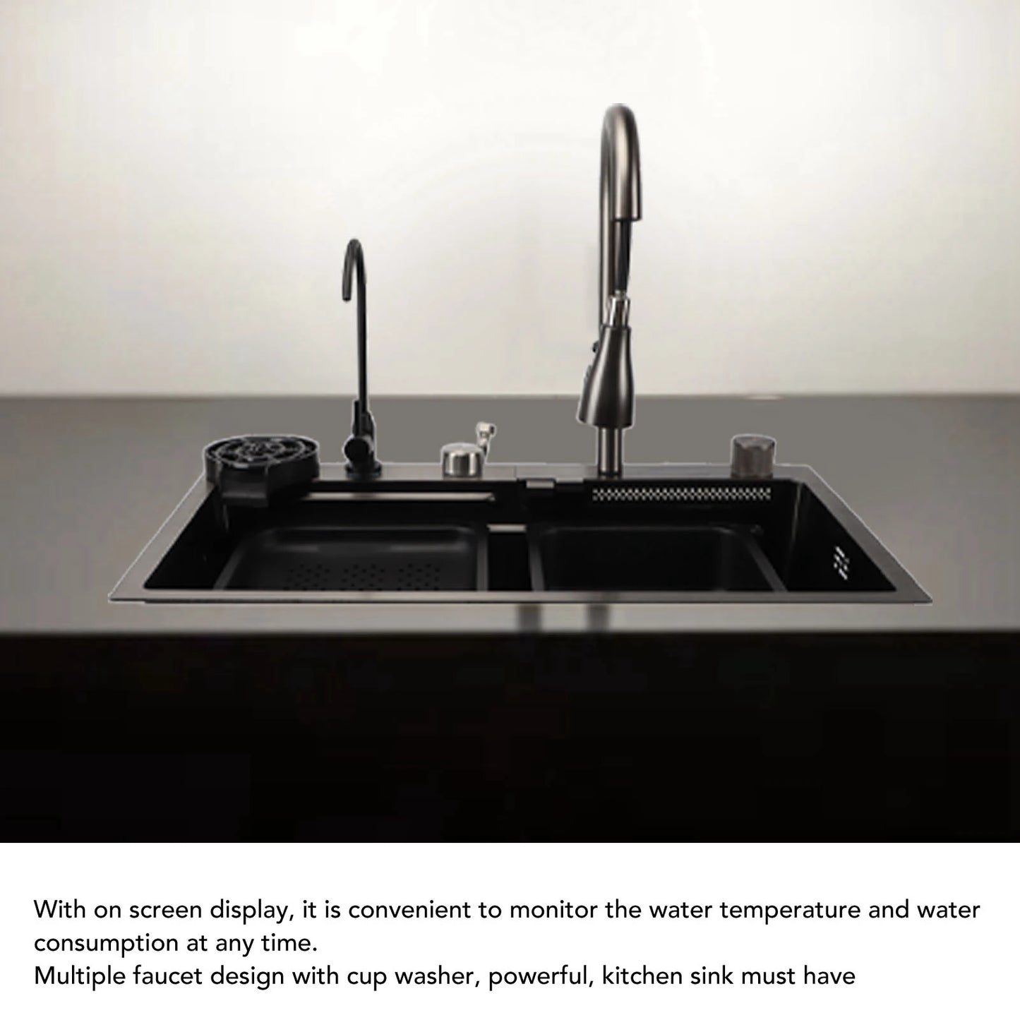 Under Counter Kitchen Sink Basin Under Counter Kitchen Sink Basin 68x45cm Thickened Stainless Steel Digital Display Kitchen Sink