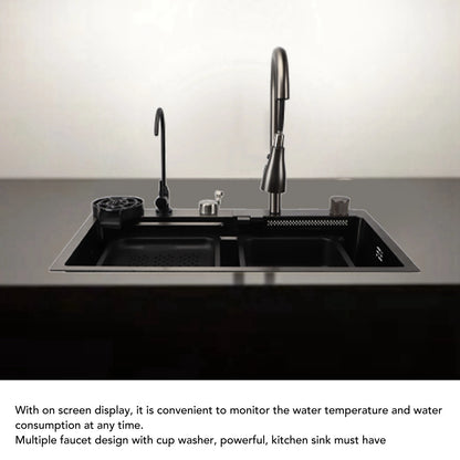 Under Counter Kitchen Sink Basin Under Counter Kitchen Sink Basin 68x45cm Thickened Stainless Steel Digital Display Kitchen Sink