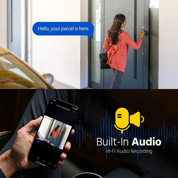 Draadloze Beveiligingscamera - Buiten Camera met Nachtzicht - Camerabewaking - H.265+ 6MP NVR - IP Camera - Audio - IP67 Weerbestendig - Ingebouwde Microfoon