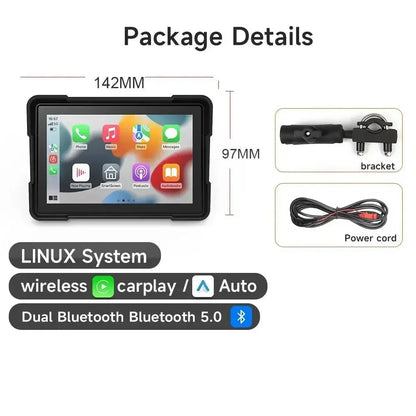 Motor GPS Navigator – Motor Navigatiesysteem – Motor Fiets GPS – Motor GPS Tracker – Motor Camera – 5 Inch Scherm – Dubbele 1080P Camera’s Voor En Achter