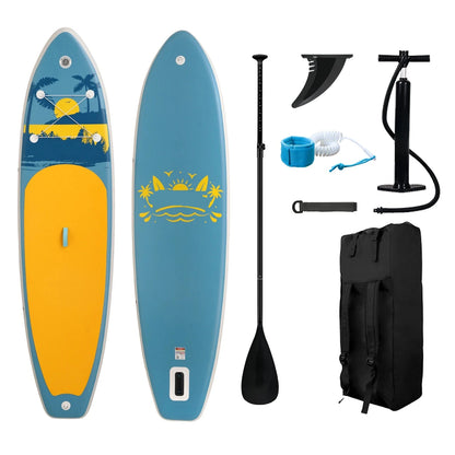 Supboard - Sup - Paddle Board - Sup Boards - 335x84x15cm - Ultra-Light - Opblaasbaar Paddle Board - Max 165 kg - Waterdicht - Voor Rivier - Zee - Inclusief Paddle - Rugzak - Zadel & Accessoires - Lichtblauw