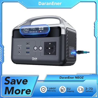 Draagbare Powerstation – Mobiele Batterij – Externe Accu – Backup Accu – 300 Watt Continue Stroom – 179,2 Wh LiFePO4 Batterij