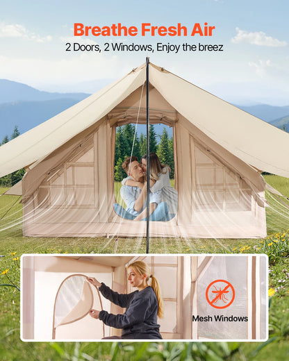 Campingtent - Opblaasbare Tent – Kampeertent – Gezinstent – Outdoor Tent – Snel Opzetten – Waterdicht 300D Oxford - QUORE