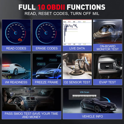 OBD2 Scanner - OBD - Uitleesapparatuur Auto - Diagnosecomputer - Storing Verwijderen - Auto Accessoires - Auto Uitlezen - 7 Reset Services - Systeem Scanner