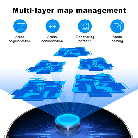 Liectroux - XR500 - Robot Stofzuiger - Met Dweilfunctie - Geschikt voor huisdieren - Robotstofzuiger met Dweilfunctie - Dubbele zijborstels - Roborock - Vacuummachines - Zwart