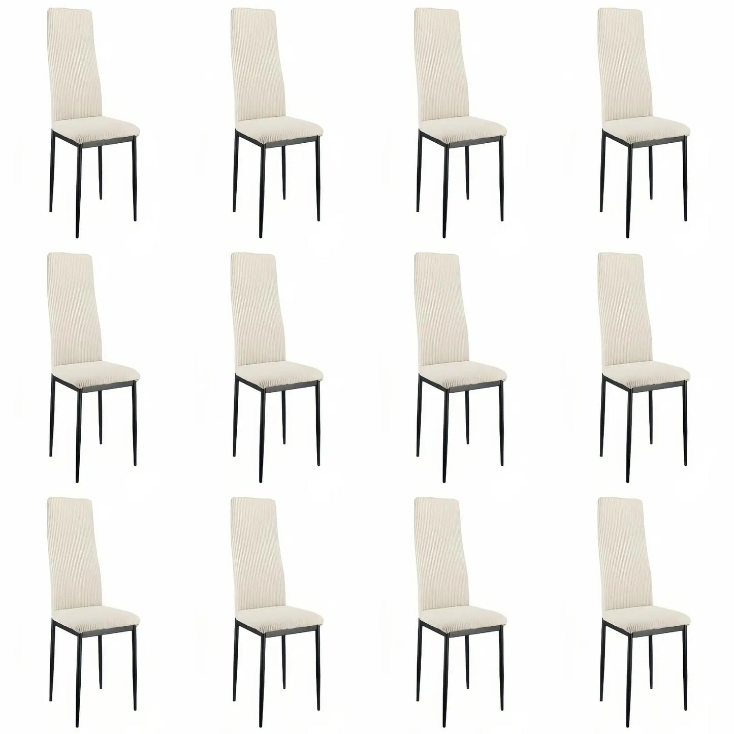 Hoge Stoelen Set – Eetkamerstoelen – Barkrukken – Werkstoelen – Zitmeubilair – Set Van 4 Beige – Comfortabel En Ergonomisch – Cordstof Bekleding