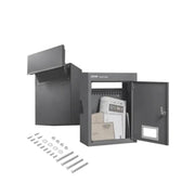 Letterbox - Parcel letterbox - Wall letterbox - Parcel box - Dropbox for postal parcels - Post Drop Box - Hanging Parcel box - Parcel safe - with 2.8-7.9" 13" Combination lock - Black