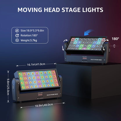 200W Wall Wash Licht – Stage Light – Effectverlichting – DJ Lamp – Feestverlichting – RGB LED + Warm Wit Licht – DMX Sturing & Geluidsreactie – EU Plug