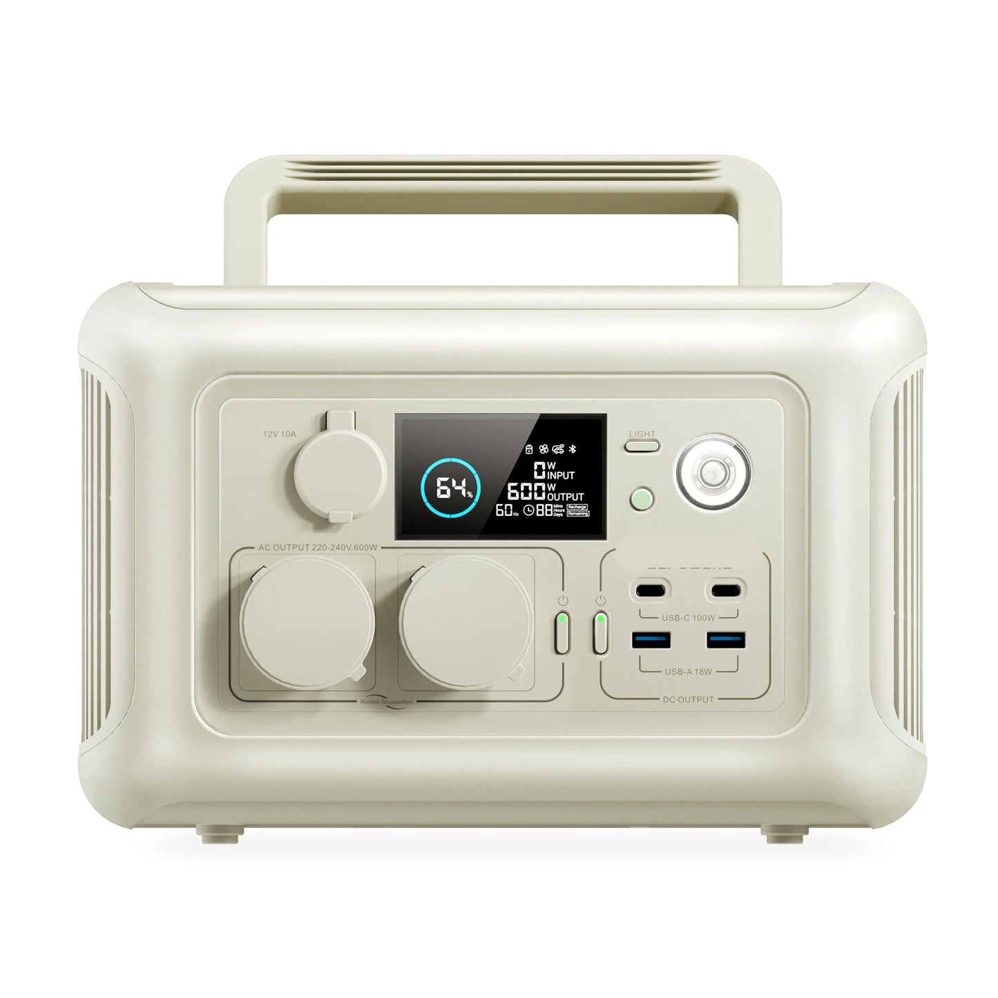 Draagbare Powerstation - Powerbank - Stroomgenerator - Generator - 600W Vermogen - Generatoren - LiFePO4 Batterij – UPS & MPPT Technologie – Geschikt voor Outdoor & Noodstroomvoorziening
