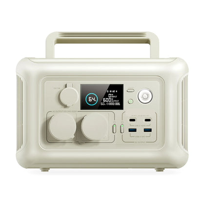 Draagbare Powerstation - Powerbank - Stroomgenerator - Generator - 600W Vermogen - Generatoren - LiFePO4 Batterij – UPS & MPPT Technologie – Geschikt voor Outdoor & Noodstroomvoorziening