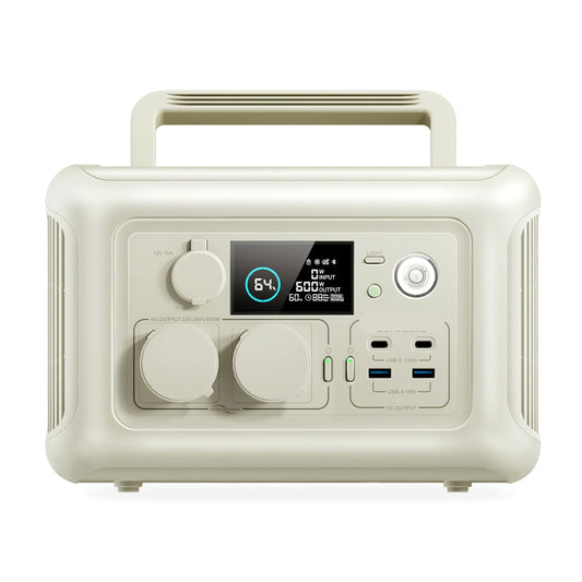 Draagbare Powerstation - Powerbank - Stroomgenerator - Generator - 600W Vermogen - Generatoren - LiFePO4 Batterij – UPS & MPPT Technologie – Geschikt voor Outdoor & Noodstroomvoorziening