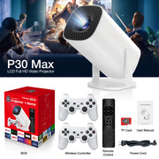 MicroData - Projector - Miniprojector - Draagbare projector - Quad-core 64 bit ARM Cortex™-A53,1280*720P 150 ANSI, Android 11 - Wit