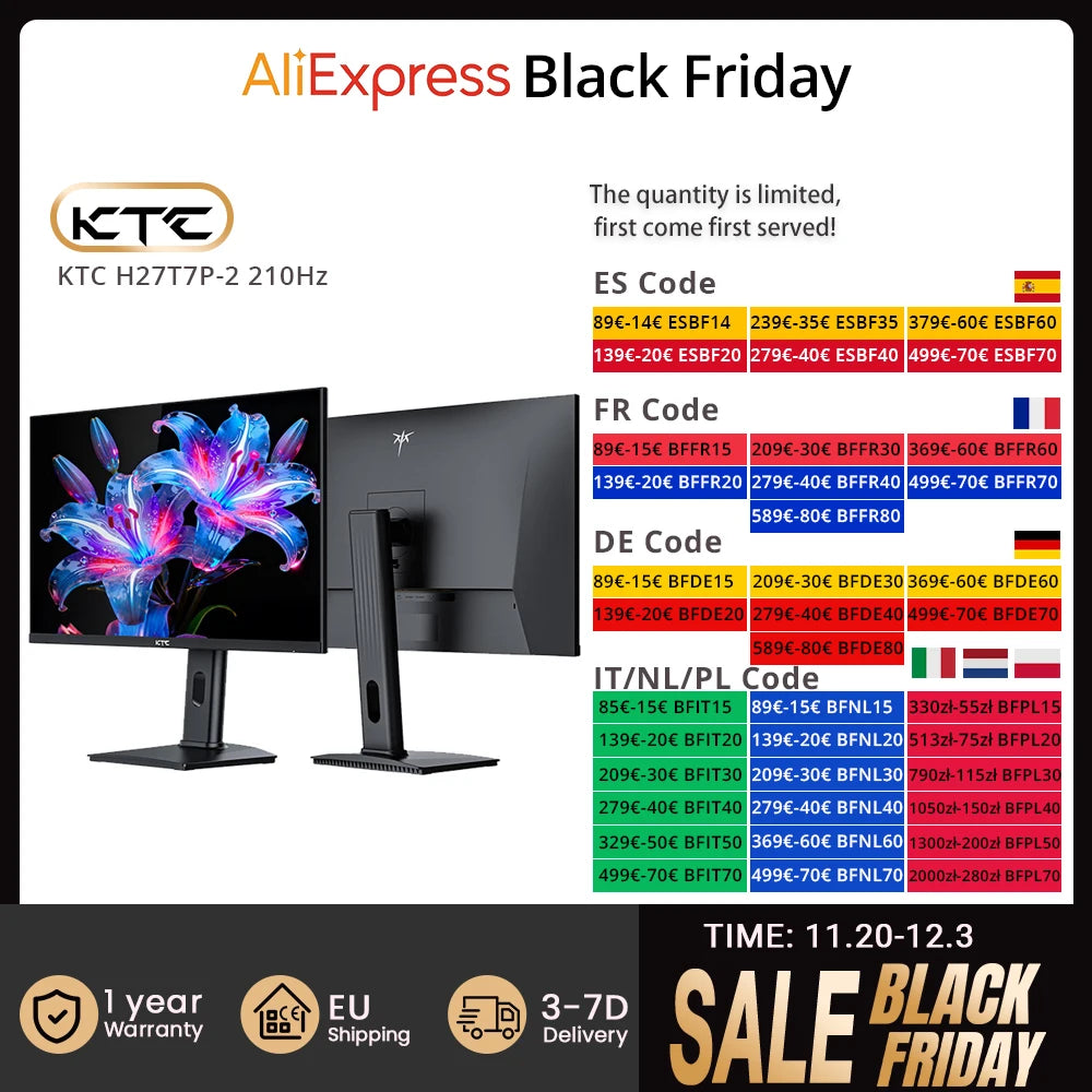 Gaming Monitor – Gamingscherm – Gaming Display – Game Monitor – 27 inch QHD – 210Hz Verversingssnelheid – Fast IPS Paneel - QUORE