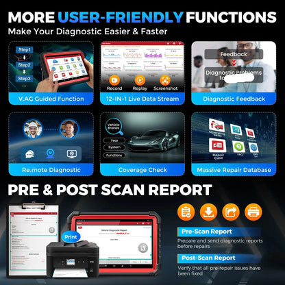 X431 PRO3S+ V5.0 Autodiagnoseapparaat – Diagnose Scanner – OBD2 Scanner – ECU Programmer – Auto Foutcode Uitlezer – 10,1 Inch Touchscreen – Bi-directionele Controle