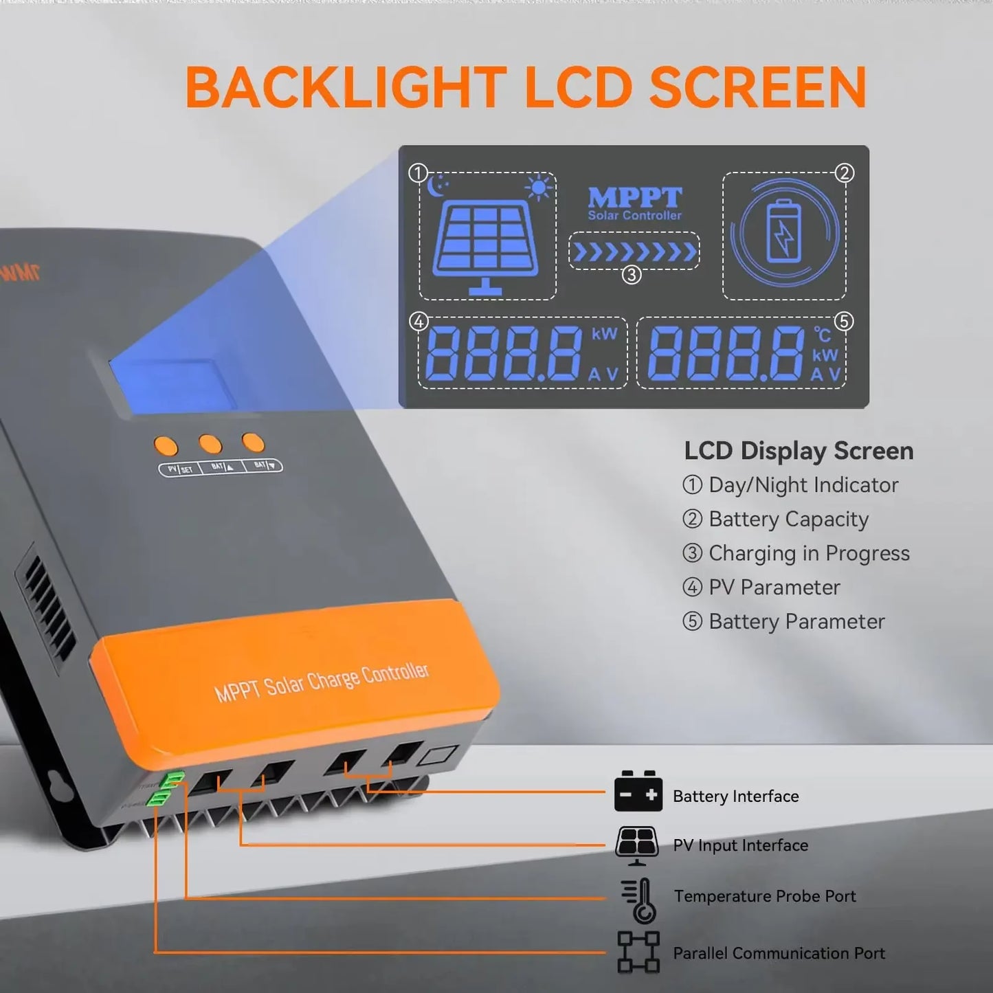 Zonnecontroller – Zonnelaadregelaar – Laadregelaar – MPPT Laadcontroller – Batterij Regulator – 80A Maximaal – Parallel Schakeling Mogelijk